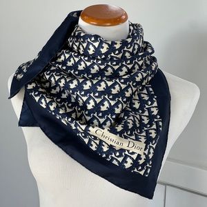 Vintage Christian Dior Silk Scarf 30 x 30 inches